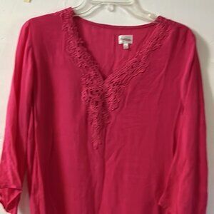 High Fifth blouse size XL pullover lace‎ v-neck 3/4 sleeves